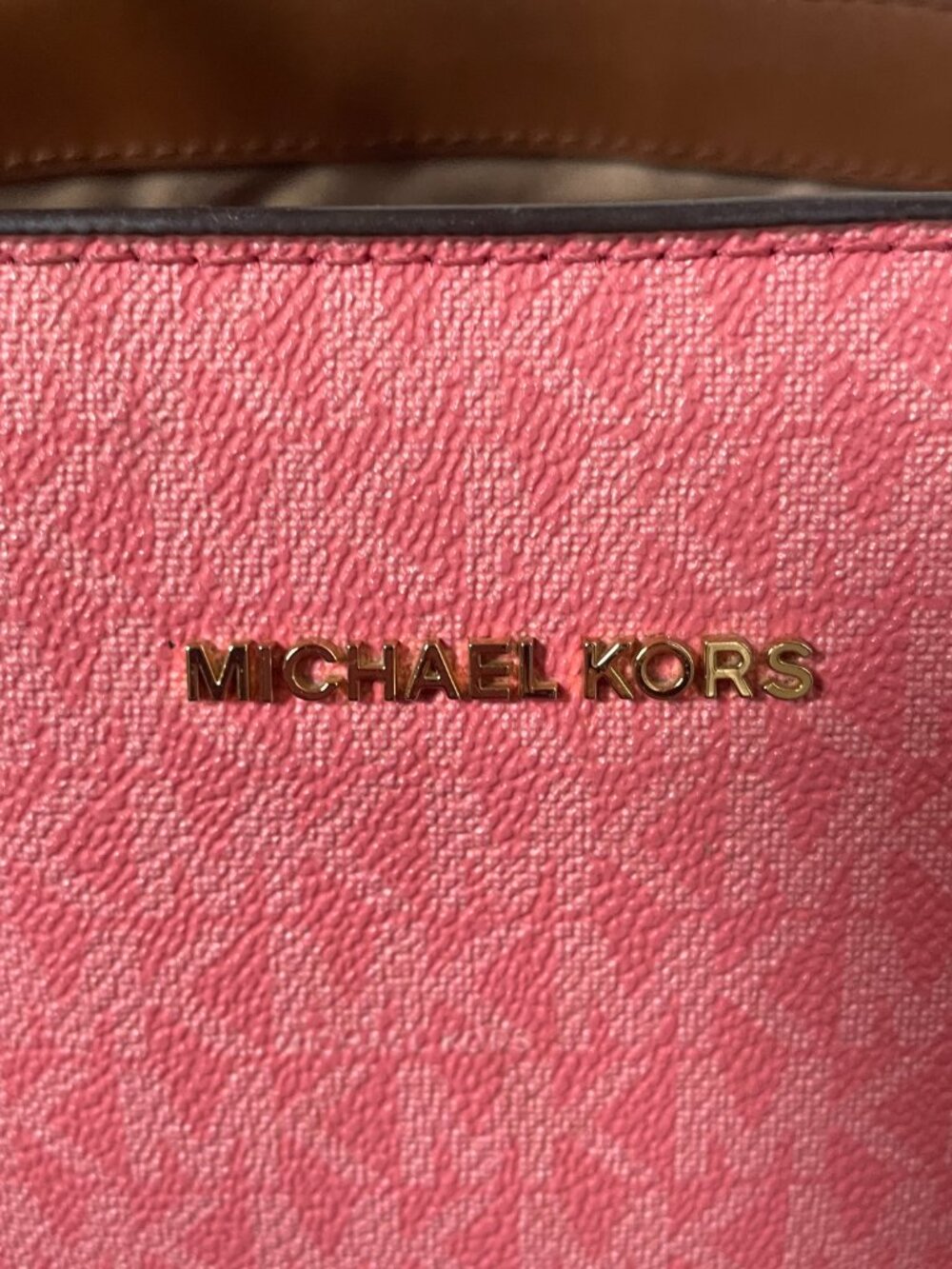 Michael Kors Voyager East/West Tote Pink Color-blocked signature logo - Picture 2 of 16